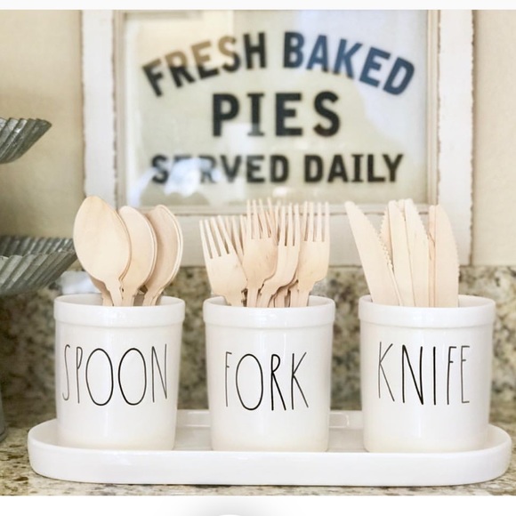 Rae Dunn Kitchen Rae Dunn By Magenta Spoon Fork Knife Pot Set With